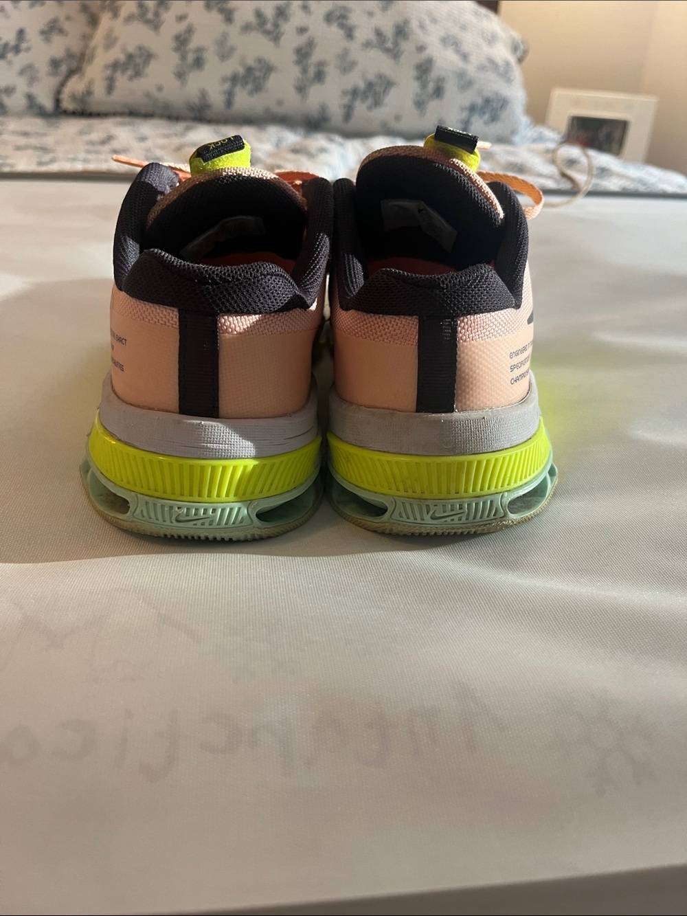 Nike Women’s Pink & Neon Yellow Metcons - Picture 3 of 4